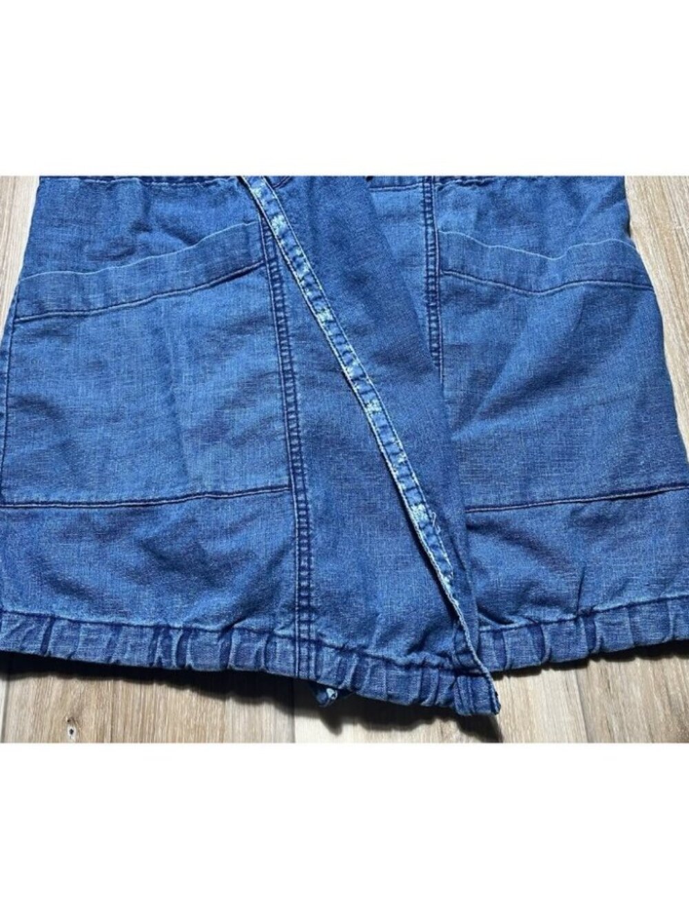 Hei Hei Anthropologie Open Front Linen Chambray Denim Jacket - Women Size XS - Picture 6 of 15
